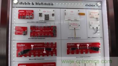 Molex MicroSIM、MicroSD、MicroUSB和MicroHDMI連接器