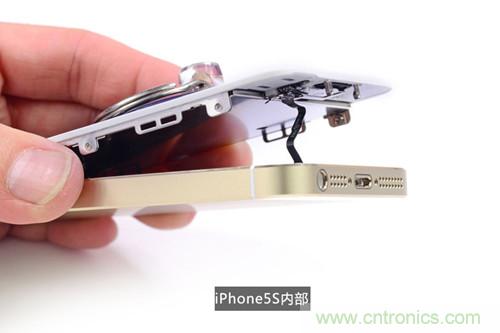 土豪金iPhone 5S拆解：內部結構升級，維修難度增加