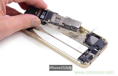土豪金iPhone 5S拆解：內部結構升級，維修難度增加