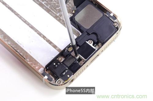 土豪金iPhone 5S拆解：內部結構升級，維修難度增加