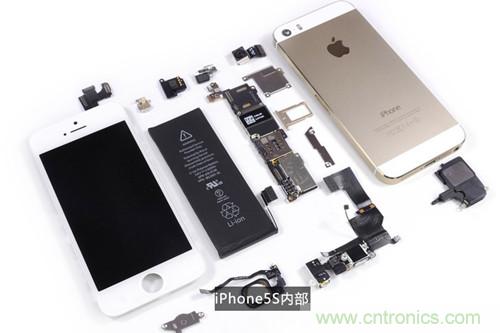土豪金iPhone 5S拆解：內部結構升級，維修難度增加