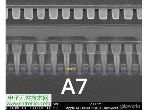 iPhone 5S芯片級拆解，顯微鏡下的A7處理器揭秘