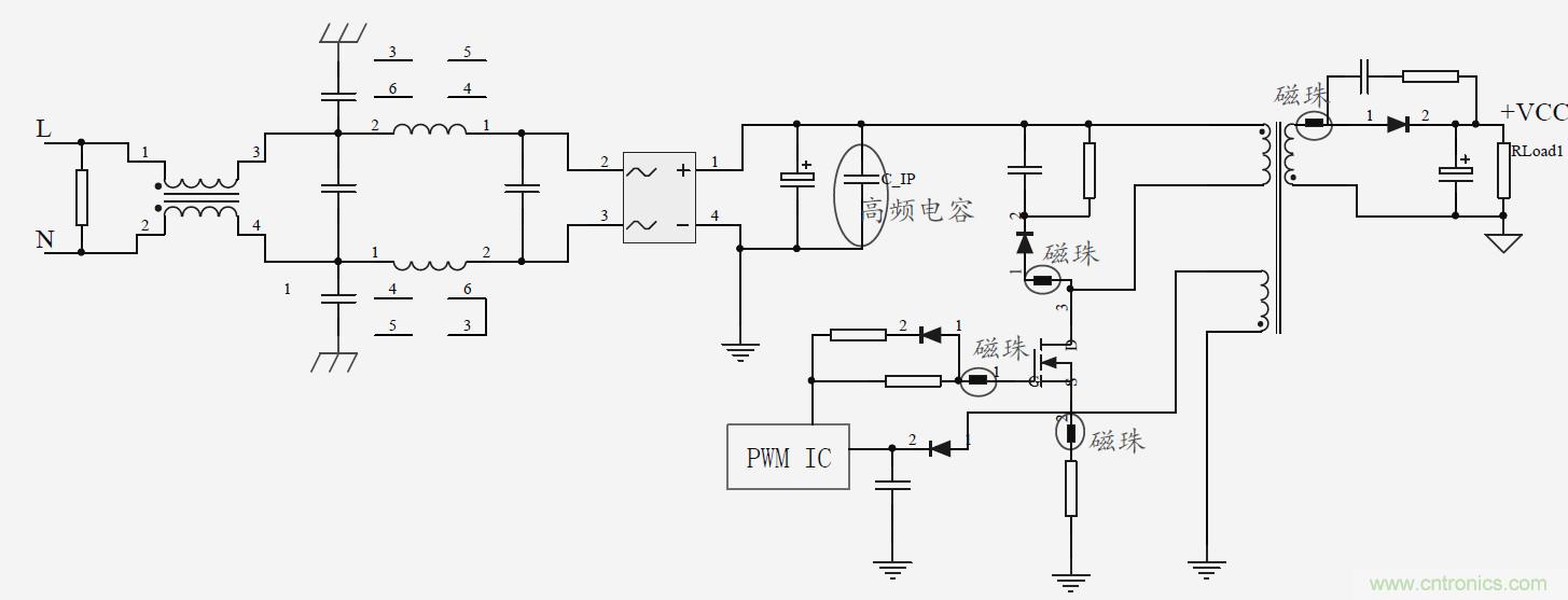 如何改善開關電源電路的EMI特性？