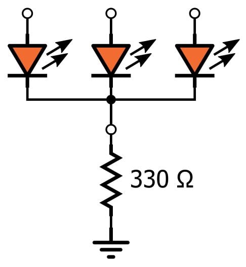 LED 陣列：一個電阻器還是多個？