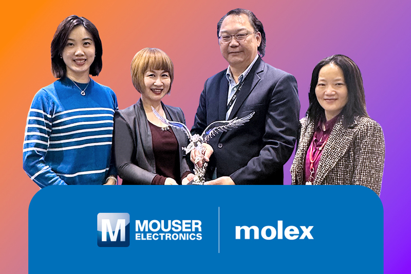 七連冠！貿澤電子蟬聯Molex亞太區年度電子目錄代理商大獎
